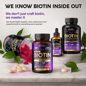NUTRAHARMONY Biotine & Collagène 60 000 mcg gouttes en main
