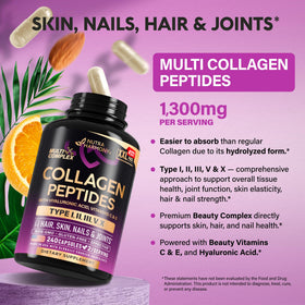 NUTRAHARMONY Collagène Peptides Multicomplex 1300mg contenu