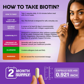 NUTRAHARMONY Complément Alimentaire Biotin, Collagène, Acide Hyaluronique 120 Capsules en contexte de soin