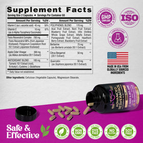 NUTRAHARMONY Complément Alimentaire Resvératrol 120 Capsules en studio