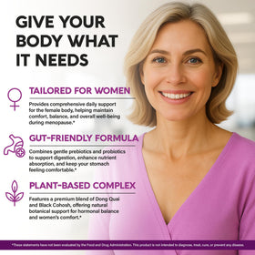 NUTRAHARMONY Compléments Alimentaires Ménopause 60 Capsules emballage