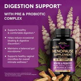 NUTRAHARMONY Compléments Alimentaires Ménopause capsules sur une table