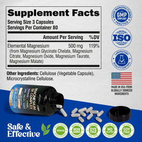 NUTRAHARMONY Complexe de Magnésium 5-en-1 étiquette