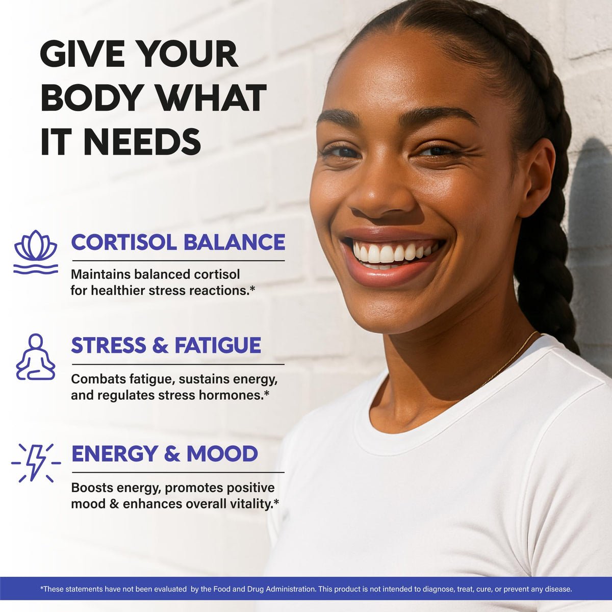 NUTRAHARMONY Complexe de Soutien au Cortisol 120 Capsules vue arrière