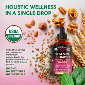 NUTRAHARMONY Complexe de Vitamines B 20 000 mcg gouttes dans une cuillère