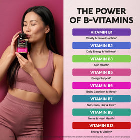 NUTRAHARMONY Complexe de Vitamines B en main avec lumière naturelle
