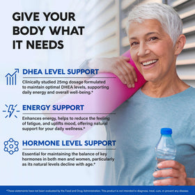 NUTRAHARMONY DHEA 25mg capsules ouvertes montrant le contenu
