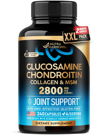NUTRAHARMONY Glucosamine Chondroitin 2800 mg avant, vue de face