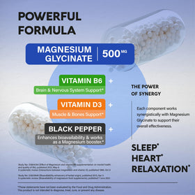 NUTRAHARMONY Glycinate de Magnésium 500 mg 180 capsules côté