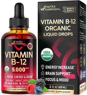 NUTRAHARMONY Gouttes de Vitamine B12 Bio 5000 mcg - vue avant