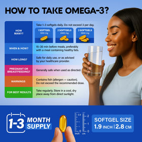 NUTRAHARMONY Huile de Poisson Omega 3 3600 mg gélules à côté de fruits