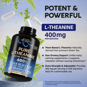 NUTRAHARMONY L-Theanine 400 mg capsules ouvertes