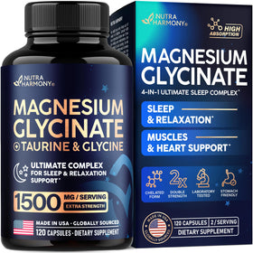 NUTRAHARMONY Magnésium Glycinate 1500 mg 120 capsules vue avant