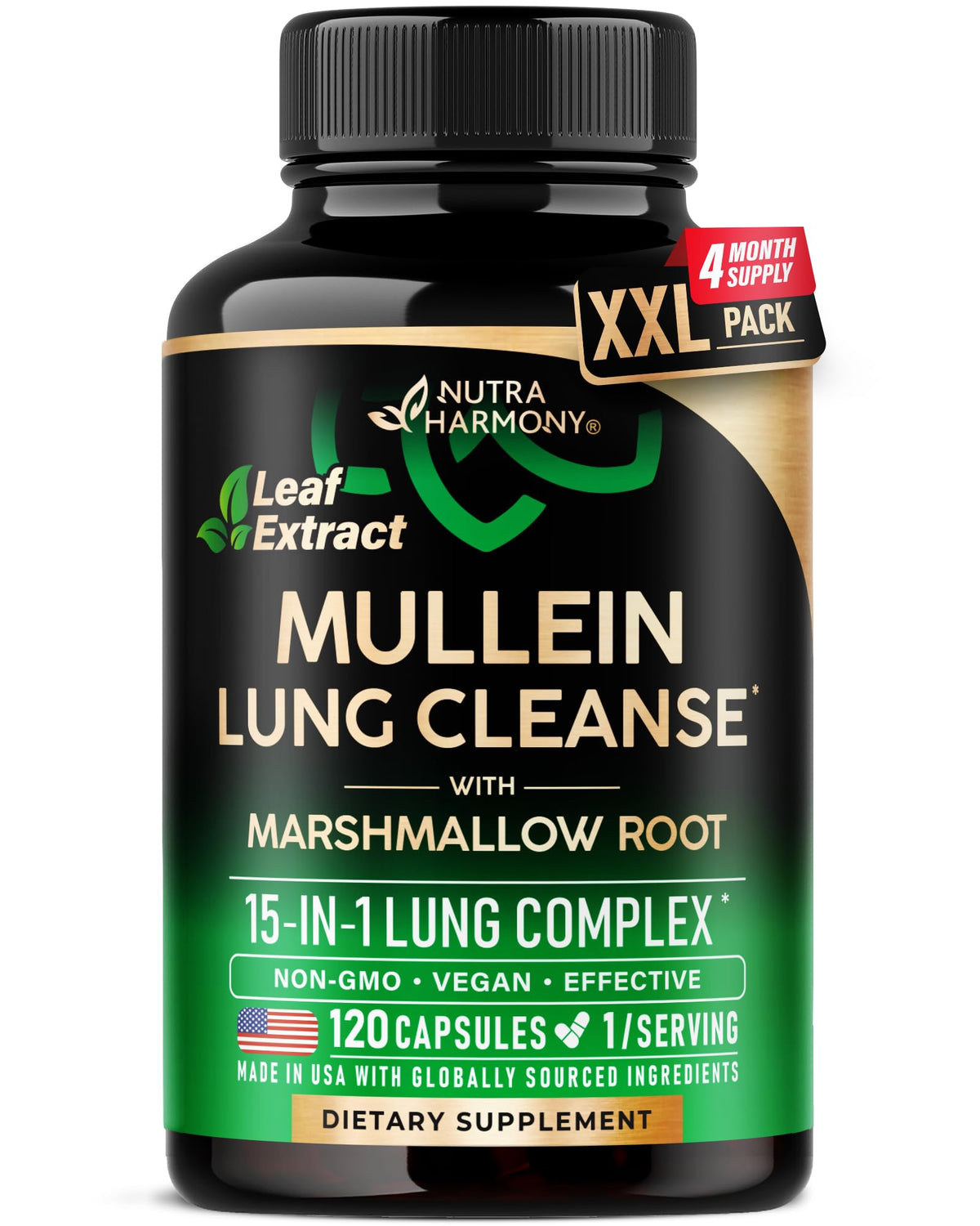 NUTRAHARMONY Mullein 10:1 120 Capsules vue de face