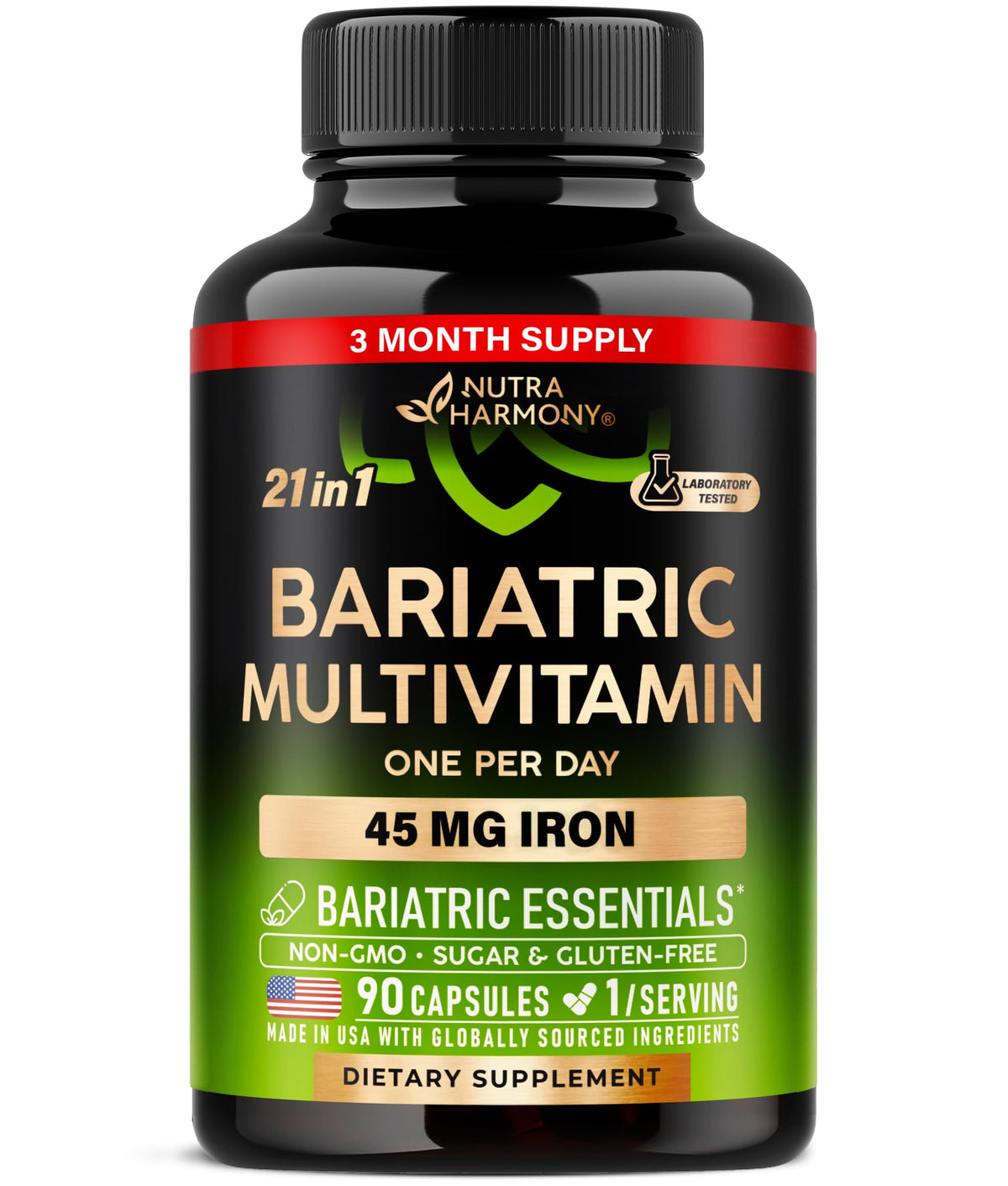 NUTRAHARMONY Multivitamine 21 en 1 90 gélules vue avant