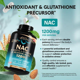 NUTRAHARMONY NAC 1200 mg capsules sur fond blanc