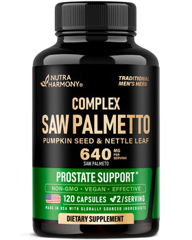 NUTRAHARMONY Saw Palmetto 640mg flacon de 120 capsules