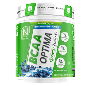 NutraKey BCAA Optima 390g framboise bleue vue de face
