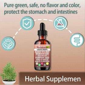 Nutralis Gouttes de Noix Noire et Absinthe 60 mL avec ingrédients
