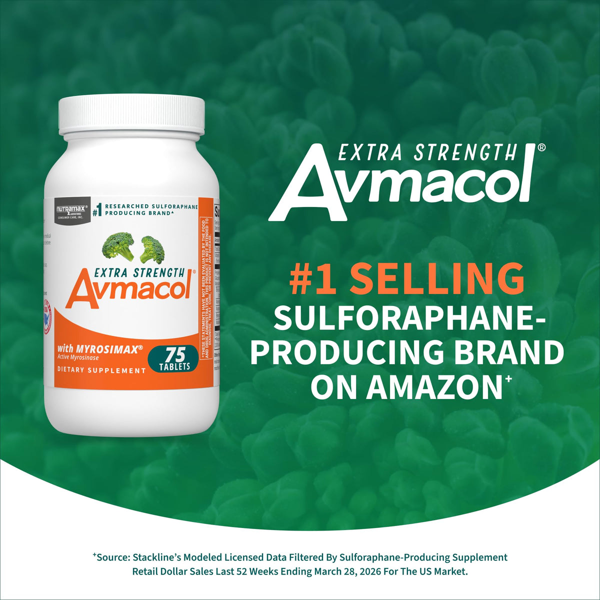 Nutramax Avmacol comprimés sur une surface blanche