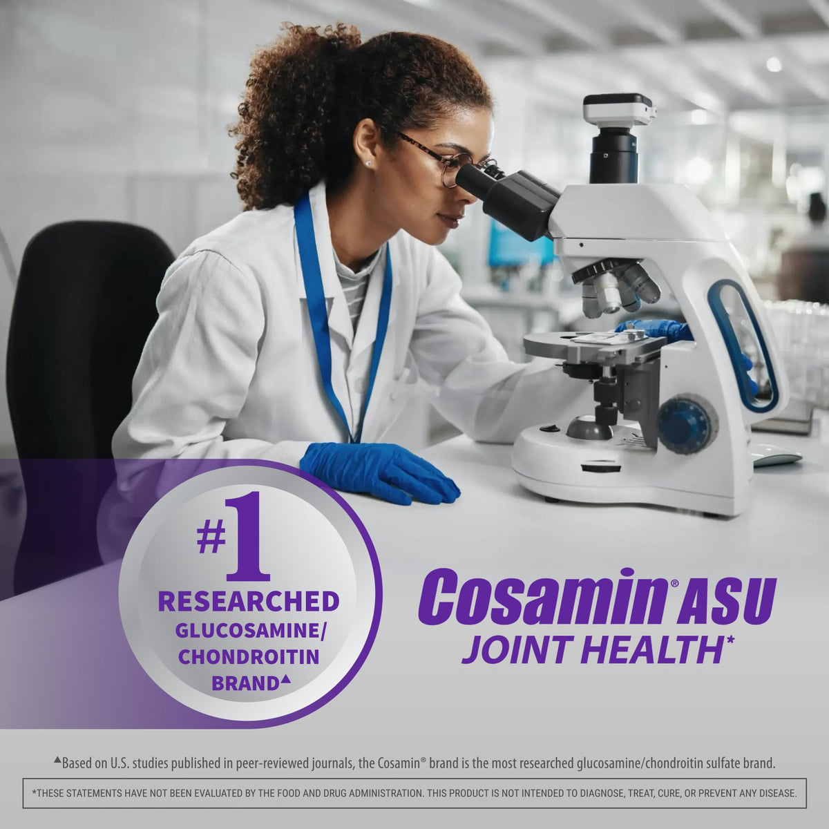 Nutramax Cosamin ASU 230 capsules sur fond neutre