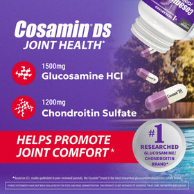Nutramax Cosamin DS 210 capsules sur fond blanc