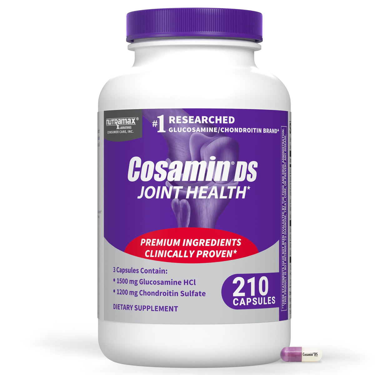 Nutramax Cosamin DS 210 capsules vue de face
