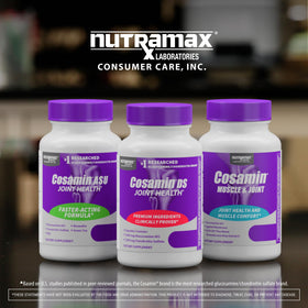 Nutramax Cosamin DS bottle in a lifestyle setting