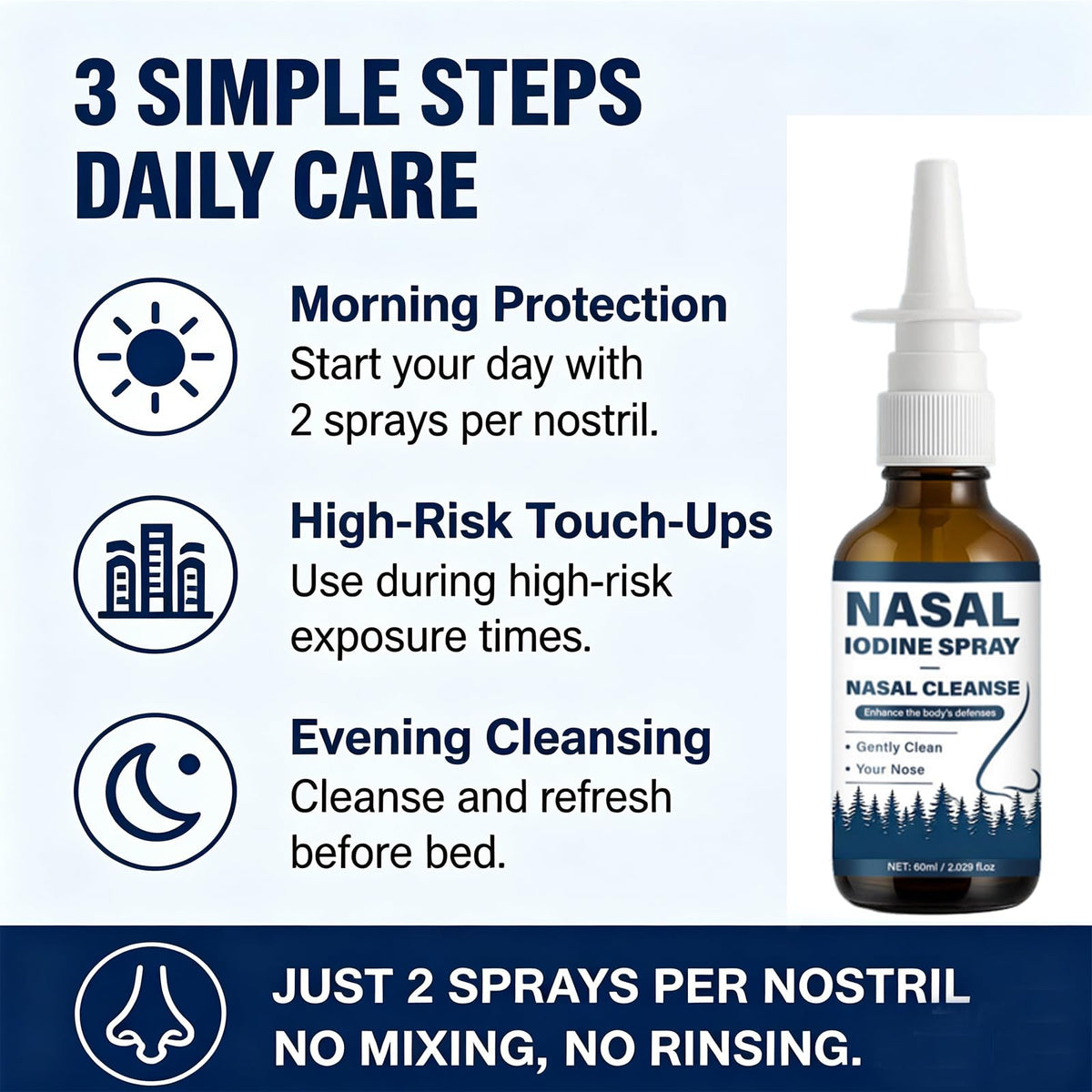 Nutramd Iodine Spray Nasal 60 ml sur une table