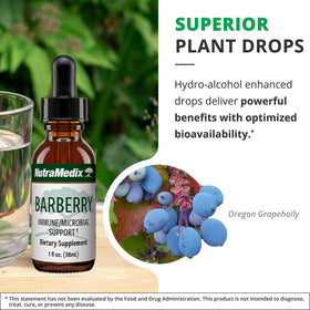 NutraMedix Barberry 30ml flacon avec ingrédients naturels