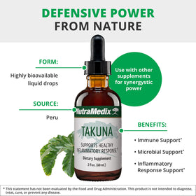 NutraMedix Complément Alimentaire Takuna Blanca 60ml sur une table
