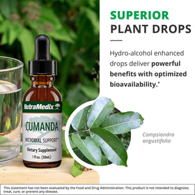 NutraMedix Cumanda 60ml sur une table en bois
