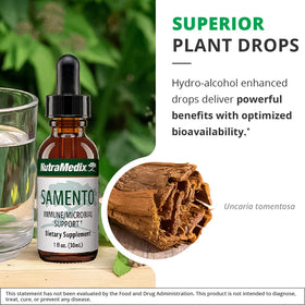 NutraMedix Samento sur un fond naturel
