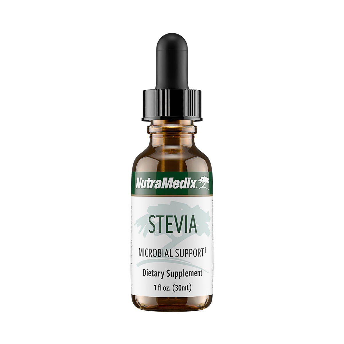 NutraMedix Stevia Extrait Liquide 30 ml vue de face avec étiquette