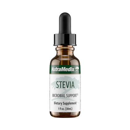 NutraMedix Stevia Extrait Liquide 30 ml vue de face avec étiquette