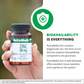 NutraMedix Zinc 50mg capsules close-up