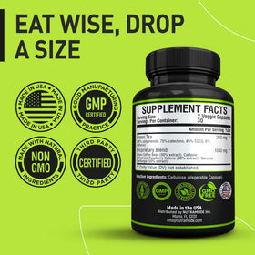 NUTRAMODE Complément Alimentaire Brûleur de Graisse Thé Vert 150g - Capsules ouvertes