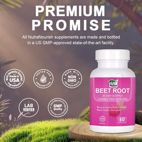 NutraNourish Betterave Bio capsules sur fond blanc
