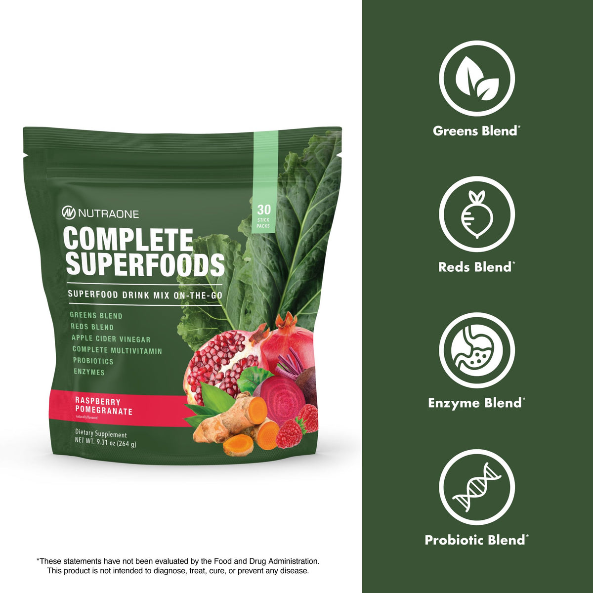 NutraOne Complete Superfoods mélange de fruits et légumes