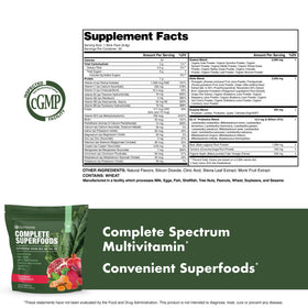 NutraOne Complete Superfoods stick pack avec fruits frais