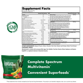 NutraOne Complete Superfoods stick pack avec fruits frais