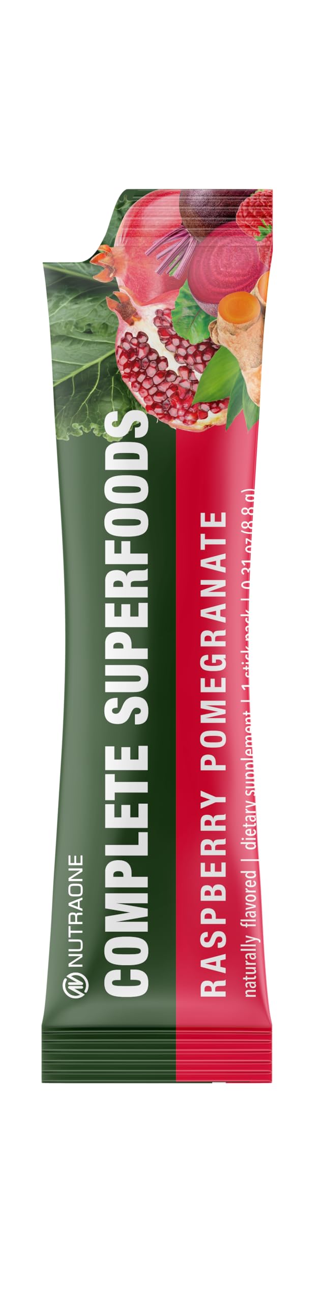NutraOne Complete Superfoods stick pack sur une table