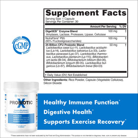 NutraOne ProbioticX côté de l'emballage