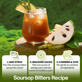 NutraPeaks Bitters Liquide Soursop 16 fl oz avec cuillère doseuse