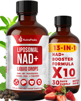 NutraPeaks complément alimentaire NAD+ 1000mg stick liquide vue de face