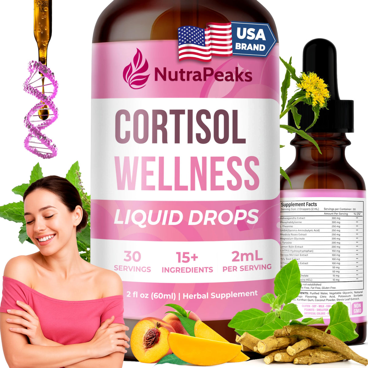 NutraPeaks compléments liquides 141g vue de face