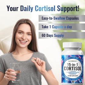 NutraPep Complément Alimentaire Cortisol 15-en-1 82g étiquette
