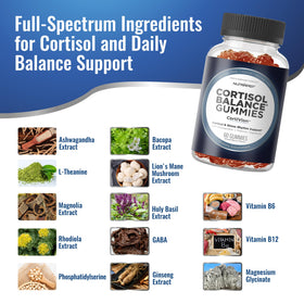 NutraPep Gummies Cortisol gummies sur une table