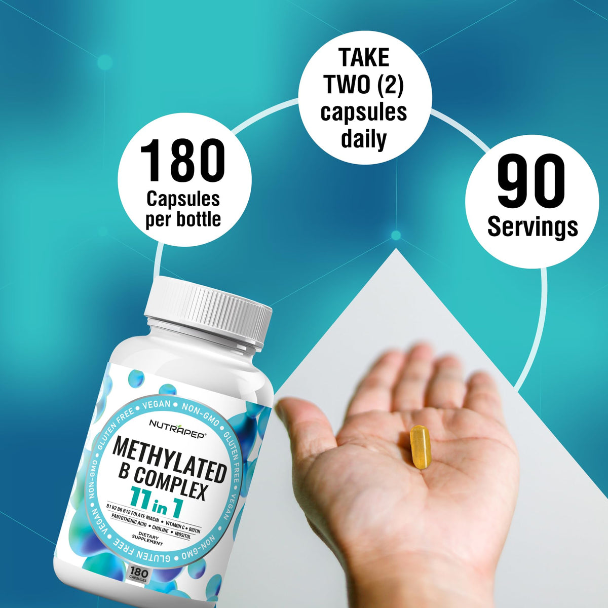 NutraPep Methylated B-Complex en mode de vie actif