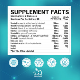 NutraPep Methylated B-Complex sur fond naturel